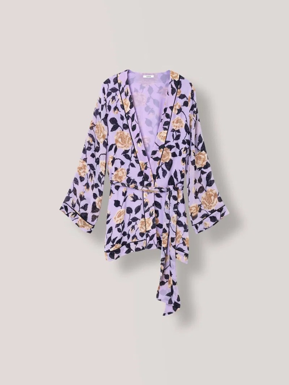 Ganni Carlton Georgette Kimono Top